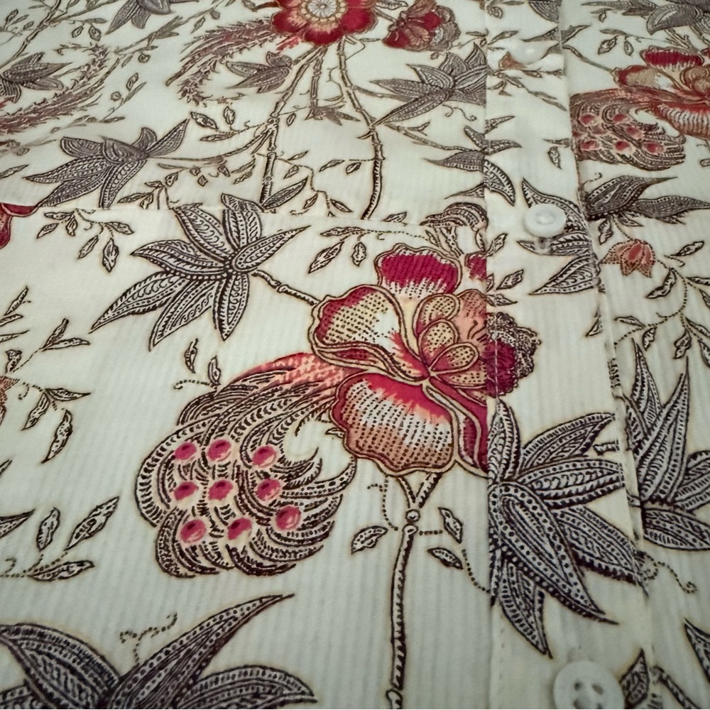 Lauren Ralph Lauren | Floral Shirt Dress | Cream Multi - Picture 5 of 9